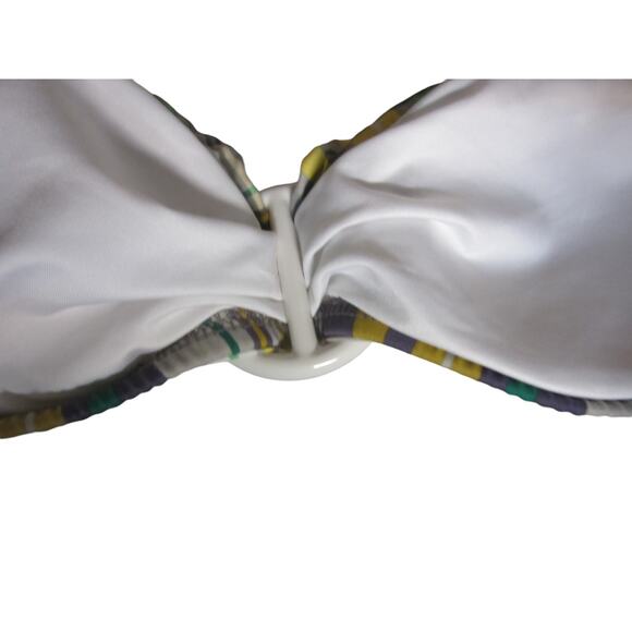 Victoria’s Secret Plaid Bandeau Bikini Top Y2K Preppy Ring Detail Size M - Picture 2 of 9